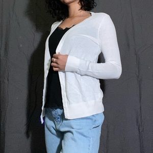 White cardigan